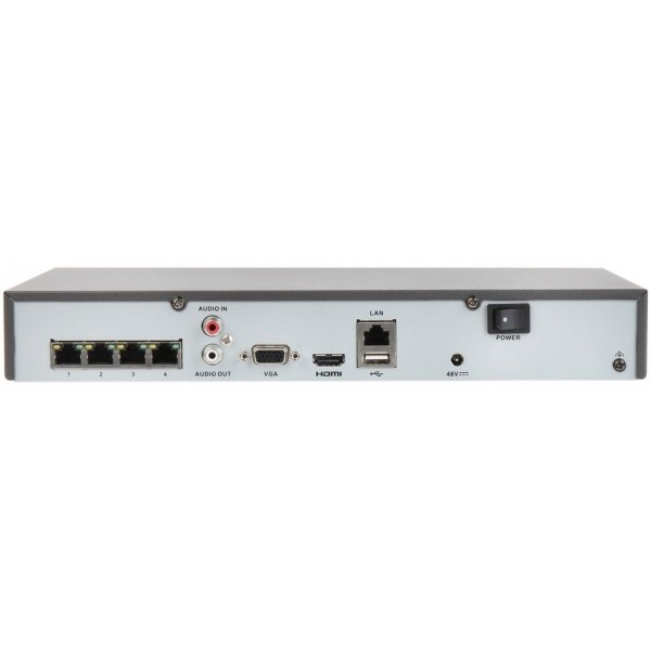 Hikvision DS-7604NI-K1/4P - Recorder - 4 Kanaals - 1 x Bay HDD - 4 x PoE 
