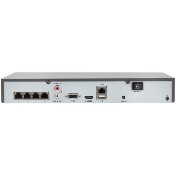 Hikvision DS-7604NI-K1/4P - записващо устройство - 4 канала - 1 x залив HDD - 4 x PoE 